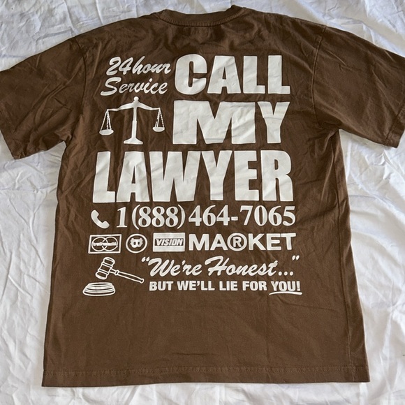 Brown Graphic Tee Shirt w Pocket - Market / Urban Outfitters - Men’s Medium - Picture 4 of 4